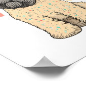 Poster J'Aime Mon Coeur De Chien Faisant Du Terrier Doux (Coin)