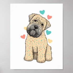Poster J'Aime Mon Coeur De Chien Faisant Du Terrier Doux