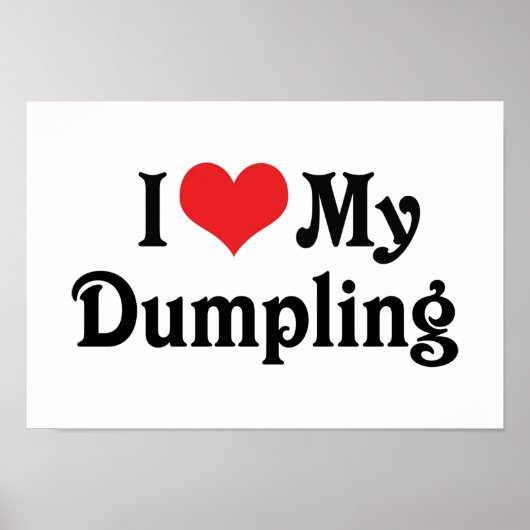 Poster J'Aime Mon Dumpling (Devant)