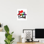 Poster J'Aime Mon Fils Aspie (Bureau à domicile)