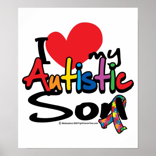 Poster J'Aime Mon Fils Autiste (Devant)