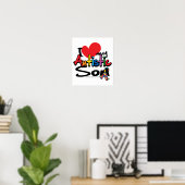Poster J'Aime Mon Fils Autiste (Bureau à domicile)