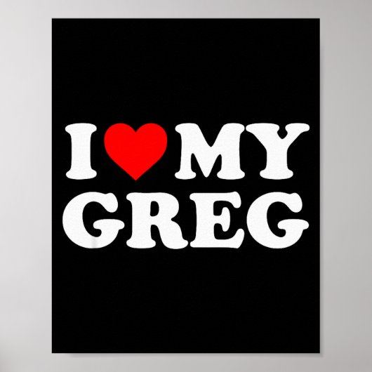 Poster J'aime mon Greg (Devant)
