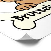 Poster J'Aime Mon Griffon Bruxelles (Coin)