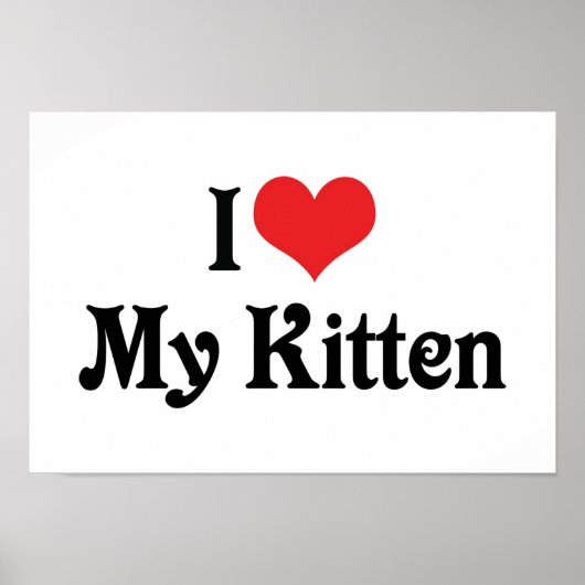 Poster J'Aime Mon Kitten (Devant)