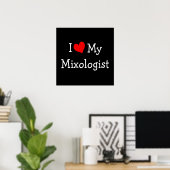 Poster J'Aime Mon Mixologue (Bureau à domicile)