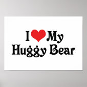 Poster J'Aime Mon Ours Huggy (Devant)