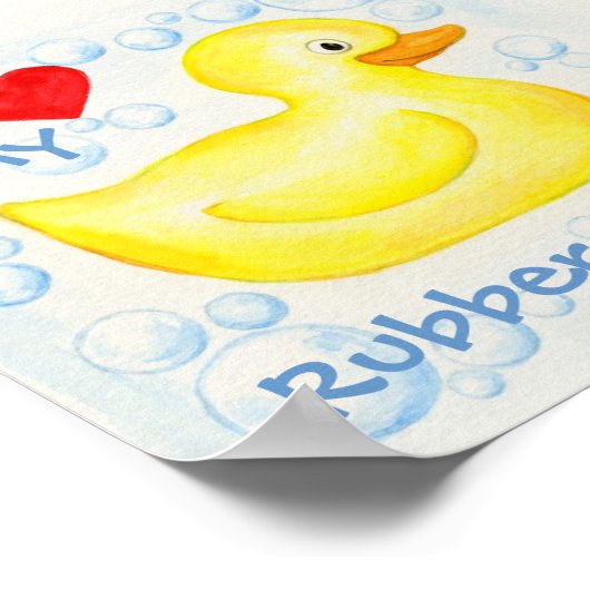 Poster J'aime mon papier d'art en caoutchouc Ducky (Coin)