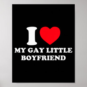 Poster J'aime mon petit ami gay drôle Y2k Saint-Valentin