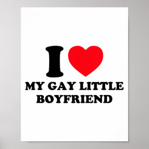 Poster J'aime mon petit ami gay drôle Y2k Saint-Valentin