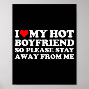 Poster J'aime mon petit ami sexy 