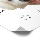 Poster J'Aime Mon Petit Chien À Secourt Blanche (Coin)