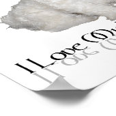 Poster J'Aime Mon Petit Chien Blanc - Maltais ! (Coin)