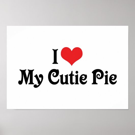 Poster J'aime mon petit chou (Devant)