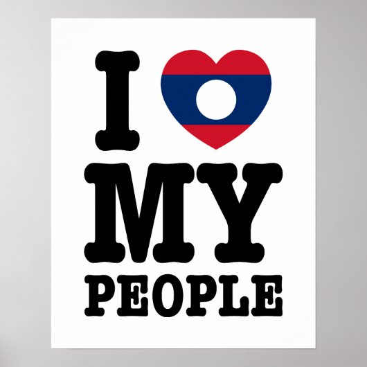Poster J'aime mon peuple lao (Devant)