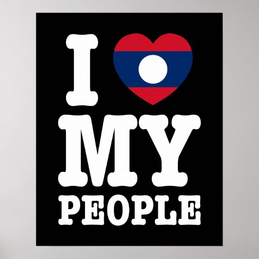 Poster J'aime mon peuple lao (Devant)