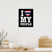 Poster J'aime mon peuple thaï (Cuisine)