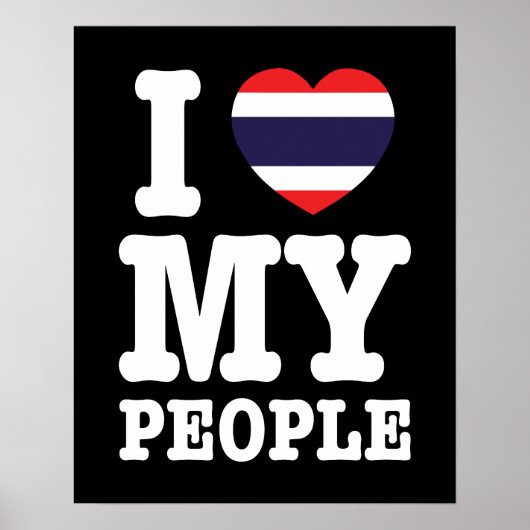 Poster J'aime mon peuple thaï (Devant)