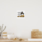Poster J'Aime Mon Pingouin (Cuisine)