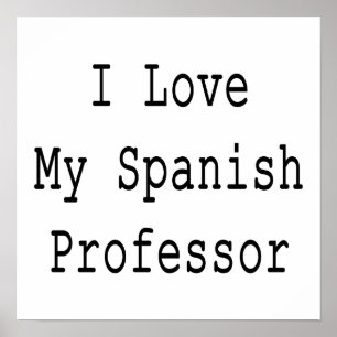 Poster J'aime mon professeur espagnol