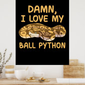 Poster J'Aime Mon Python Ball (Cuisine)