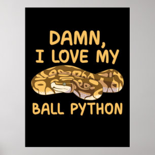 Poster J'Aime Mon Python Ball