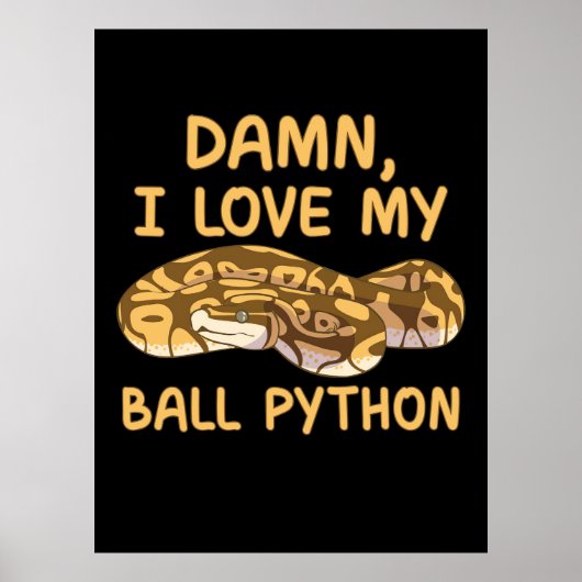 Poster J'Aime Mon Python Ball (Devant)