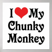 Poster J'Aime Mon Singe Chunky (Devant)