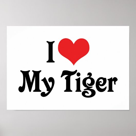 Poster J'Aime Mon Tigre (Devant)