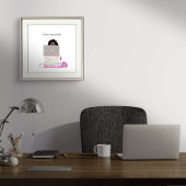 Poster j'aime mon travail, illustration,