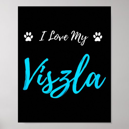 Poster J'aime mon Viszla (Devant)