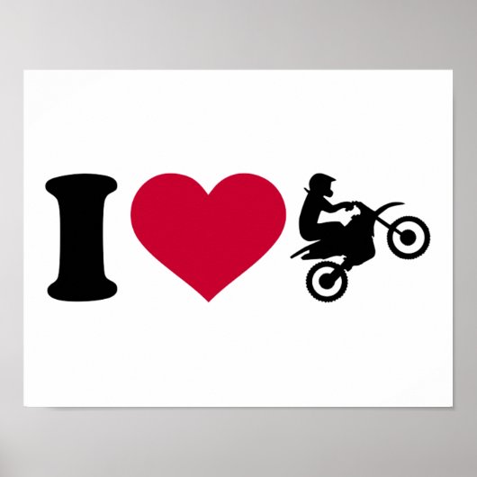 Poster J'aime Motocross (Devant)