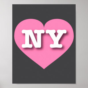 Poster J'aime New York Ny Nk Cœur