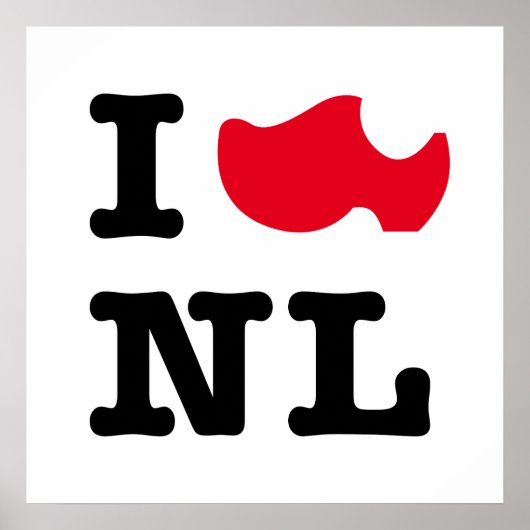 Poster J'aime NL, j'aime Hollande (Devant)