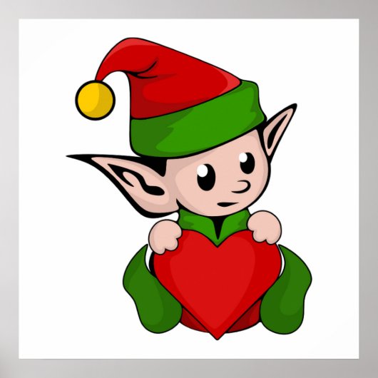 POSTER "J'AIME NOËL" ELF (Devant)