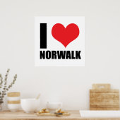 Poster J'aime Norwalk (Cuisine)