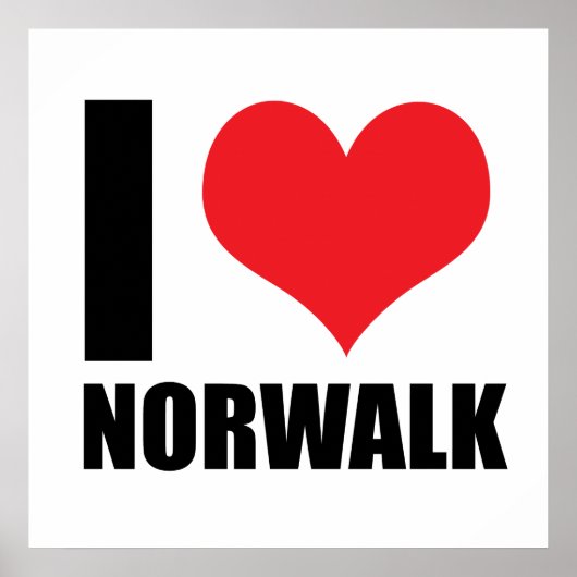 Poster J'aime Norwalk (Devant)