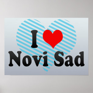 Poster J'aime Novi Sad, Serbie