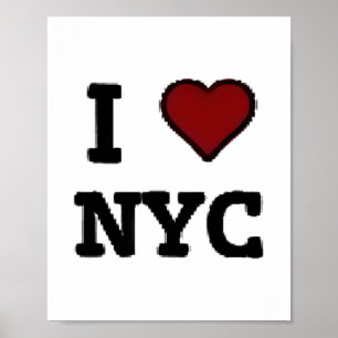 Poster J'aime NYC cœur