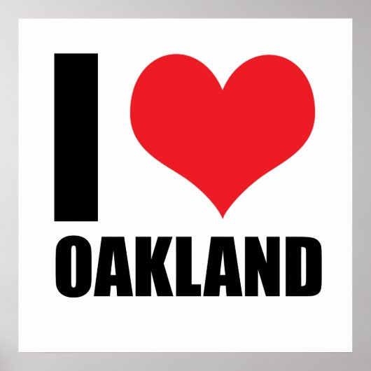 Poster J'aime Oakland (Devant)