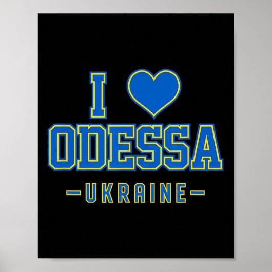 Poster J'aime Odessa Ukraine  (Devant)