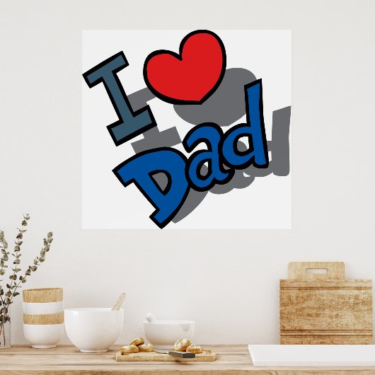 Poster J'aime papa (Cuisine)