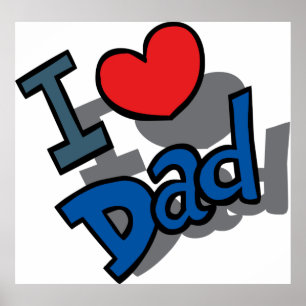 Poster J'aime papa