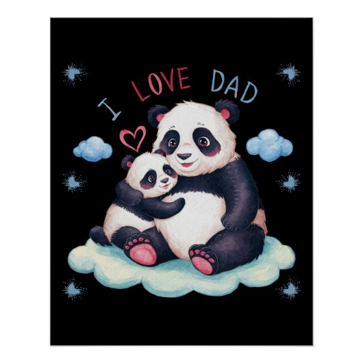 Poster J'aime papa (Devant)
