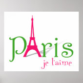 Poster J'aime Paris (Devant)