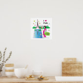 Poster J'aime Paris, France (Cuisine)