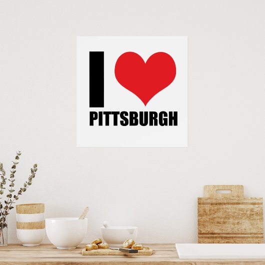 Poster J'aime Pittsburg (Cuisine)