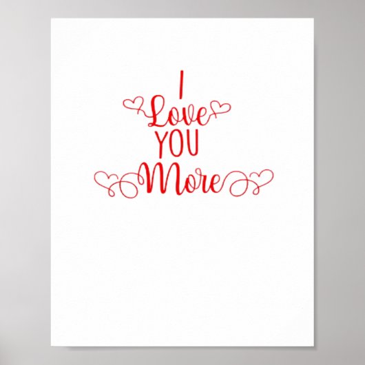 Poster J'aime plus de style romantique minimal (Devant)