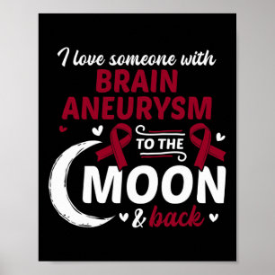 Poster J'Aime Quelqu'Un Avec Aneurysme Cerveau Aneurysme