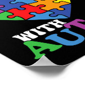 Poster J'Aime Quelqu'Un Avec Autisme 2 (Coin)